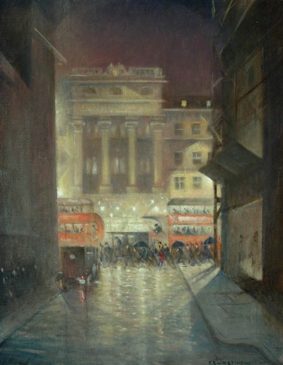 The Strand by Night, c.1937 by Christopher Richard Wynne Nevinson